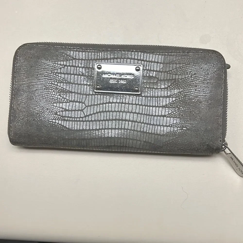 Michael Kors leather snakeskin wallet